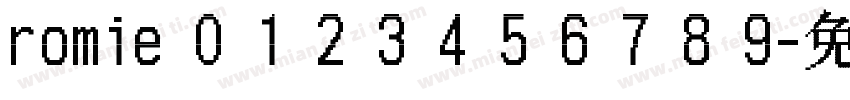 romie 0 1 2 3 4 5 6 7 8 9字体转换